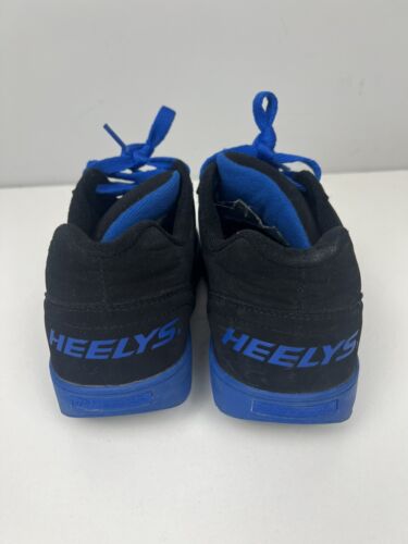 Heelys Size 5 Youth Black Blue Suede Skate Shoes Unisex Kids YTH 5 - Picture 3 of 7