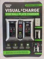 Sharper Image Visual Charge Usb Wall Plate Charger 2 Pack Surge Protector Sharper Image Visual Charge Usb Wall Plate Charger 2 Pack Surge Protector