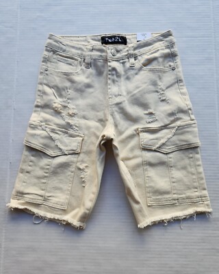 Rue 21 Jean Short At The Knee Distressed Supreme Flex Denim