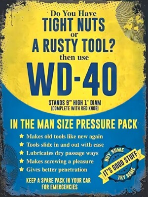Do You Have Tight Nuts Or A Rusty Tool Then Use WD-40 Car MAGNET