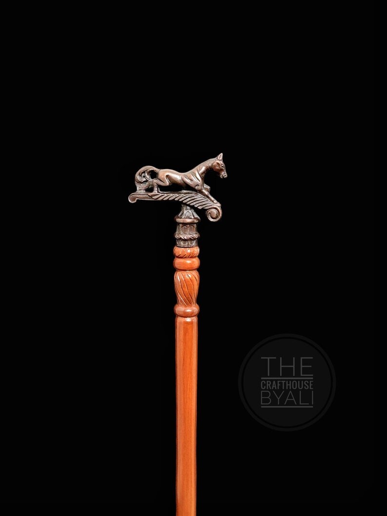 Stylish Solid Silver Brass Horse Head Handle Vict… - image 5