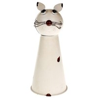 Zaunhocker Katze Metall Zaunfigur Pfostenhocker Gartendeko Tierfigur Zaun Deko