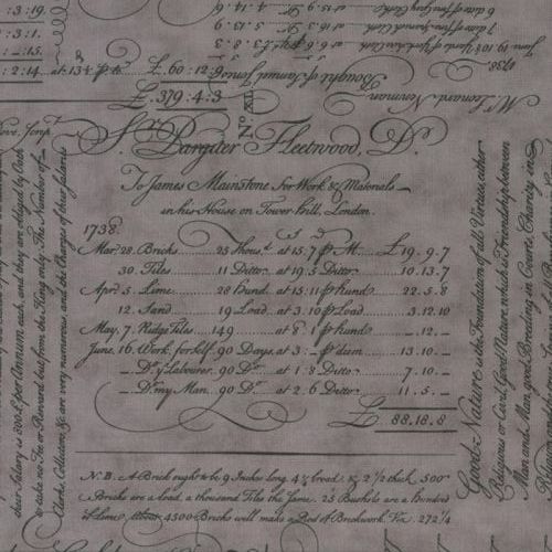 Quill By 3 Sisters For Moda - Light Mauve Script   #44152-12