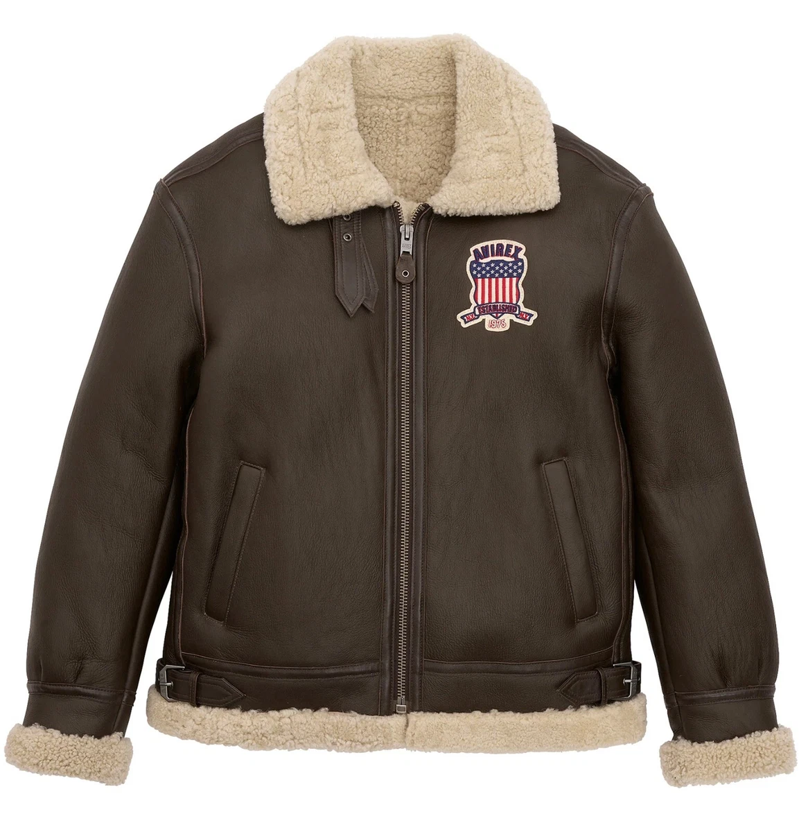 Men's Avirex B3 Shearling Leather Jacket