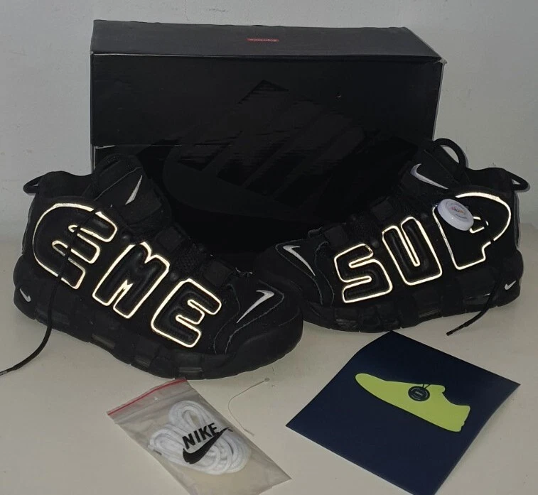 Lot SS17 Supreme x Nike Air More Uptempo noir Suptempo UK 6,5 US 7, 40,5