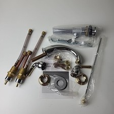 Pioneer Bathroom Faucet Chrome With Brass Accents Set Model 880400CB NOS