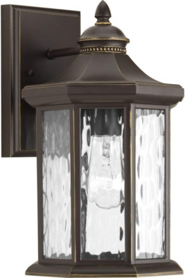 Edition Collection 1-Light Water Glass Traditional Outdoor Medium Wall Lantern L