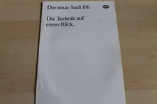 150069) Audi 100 technical data brochure 12/1990