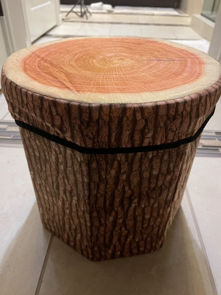 Foldable Wonderful Think Creative Home 14x14 Inch Fruit Storage Stool Ottoman - Image 2 of 4