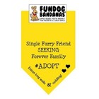 Single Furry Friend - Fun Dog Bandana - Green & Red -100% SALE BENEFITS RESCUE