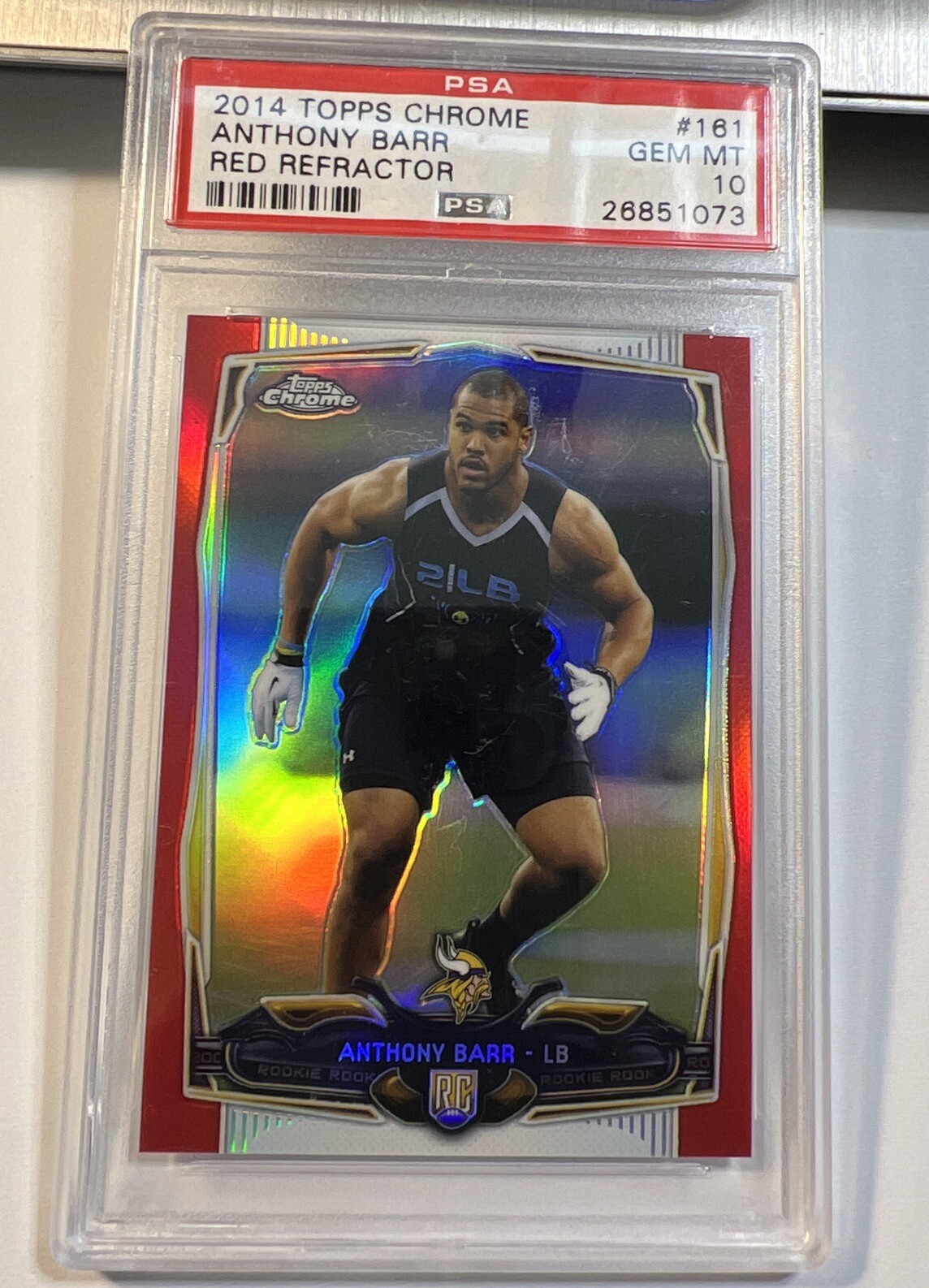 Anthony Barr Topps Chrome #161 Red Refractor