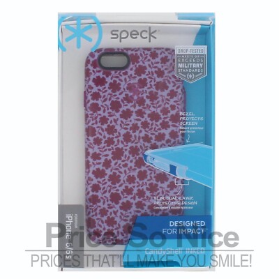 SPECK CANDYSHELL INKED PURPLE/GREY FLOWER DESIGN