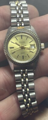 Vintage Damenuhr Puccio Mvt. Schweizer Quarz Automatik