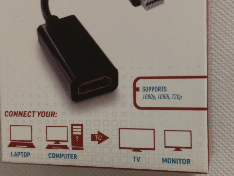 Electronic Necessities 6 Inch Mini Displayport To HDMI Adapter Factory Sealed - Image 4 of 4