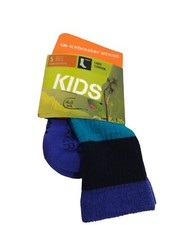NEW icebreaker Merino Wool Kids Crew Hiking Socks Light Cushion Blue Small 8-9.5