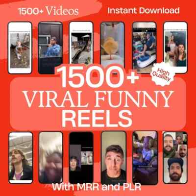 HOT Reels Tiktok Funny 1500+ Viral Funny Reels Videos Bundle