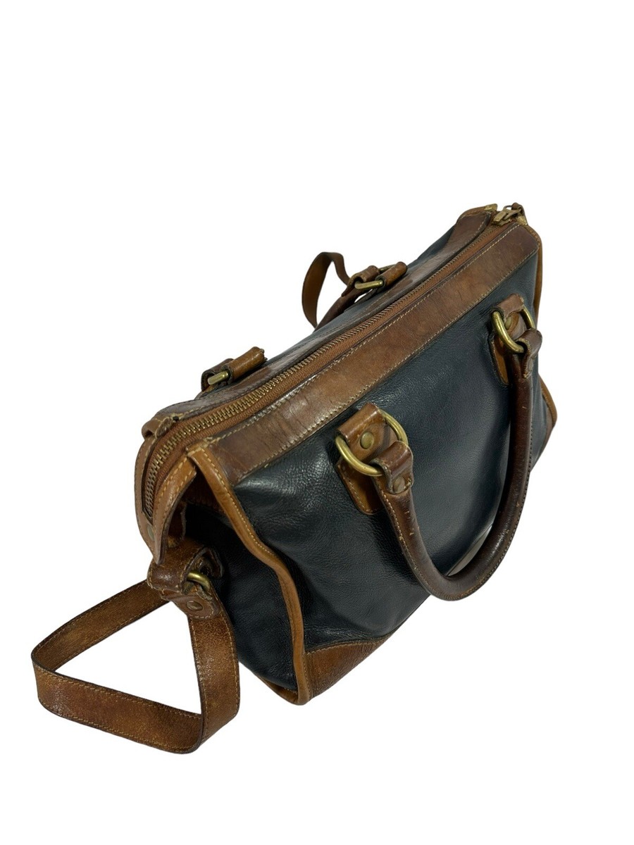 Vintage genuine Ghurka No 16 The Keeper navy blue tan leather