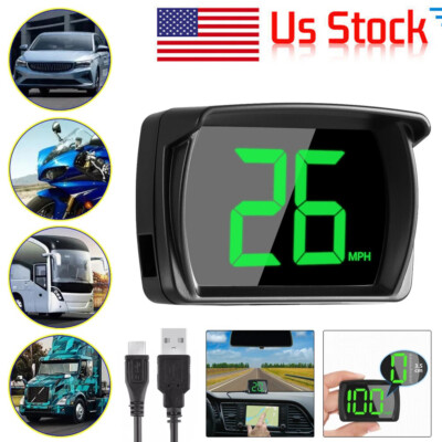 GPS Digital Speedometer Car Truck Motorcycle Head Up Display Odometer HUD MPH