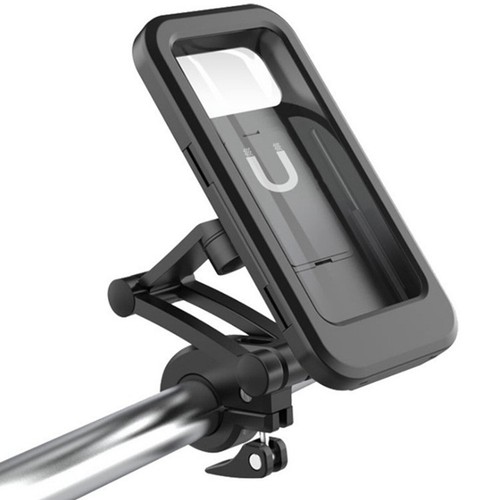 Motorcycle Bike Handlebar Phone Mount Holder Waterproof Case for iPhone Samsung - Picture 2 of 7