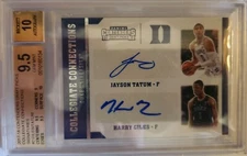 Jayson Tatum/Harry Giles Duke Panini Collegiate Connection RC BSG 9.5/Auto 10