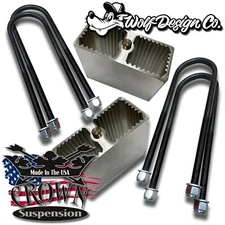 4" Aluminum Lowering Blocks Drop Kit With U-Bolts