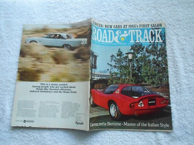 ROAD & TRACK  Magazine-JUNE,1965-CARROZZERIA BERTONE-MASTER OF THE ITALIAN STYLE