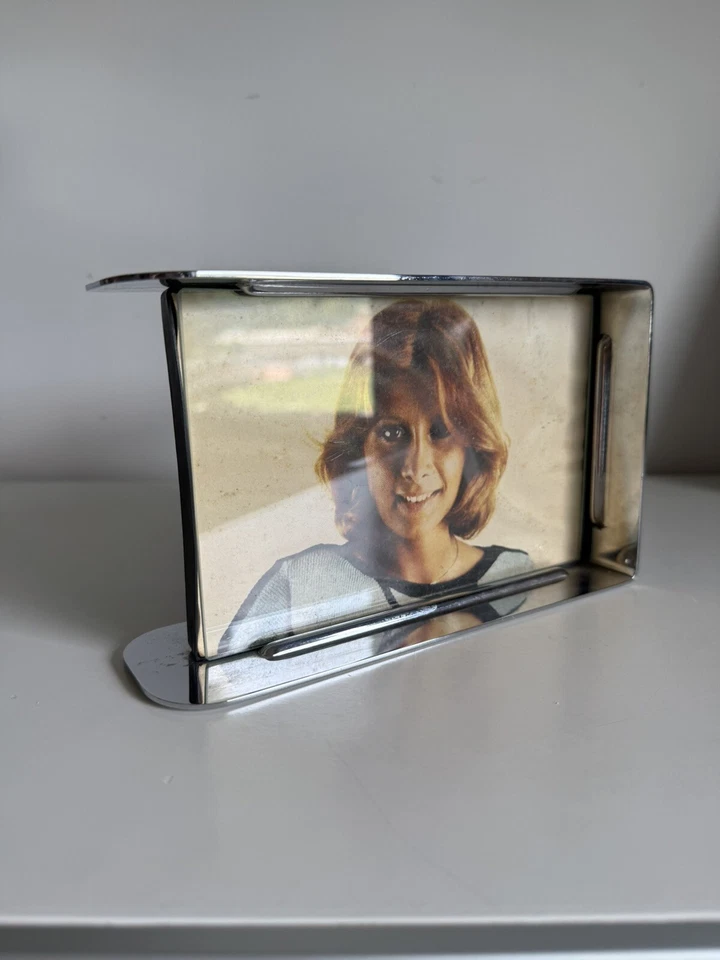 LOTTO COPPIA CORNICI PORTAFOTO GIANFRANCO FRATTINI PROGETTI VINTAGE RARE - Immagine 3 di 4