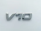 V10 Emblem Badge Letter Number alphapet logo car truck chrome/matte black