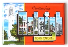 Greetings from Raleigh North Carolina FRIDGE MAGNET travel souvenir "style B"