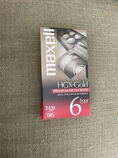 MAXELL HGX-Gold Premium High Grade T-120 6 Hour Blank VHS Tape Blank Tape New