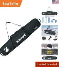 Large Capacity Padded Snowboard Travel Bag Adjustable 156-181cm   Easy Carry 