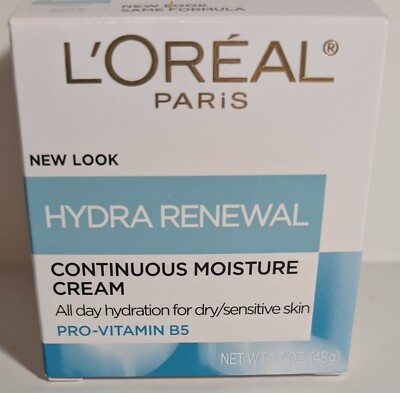Lot of 5  ~  L'OREAL Paris Hydra-Renewal Moisture Cream  Pro Vitamin B5   1.7oz