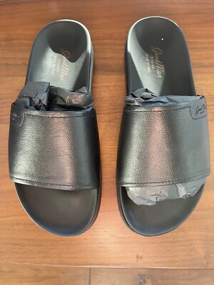 Good Man Brand Black Leather Men\'s Slides Prada Men main image 3