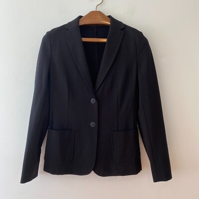 MaxMara Black Two Button Blazer Jacket Womens 10