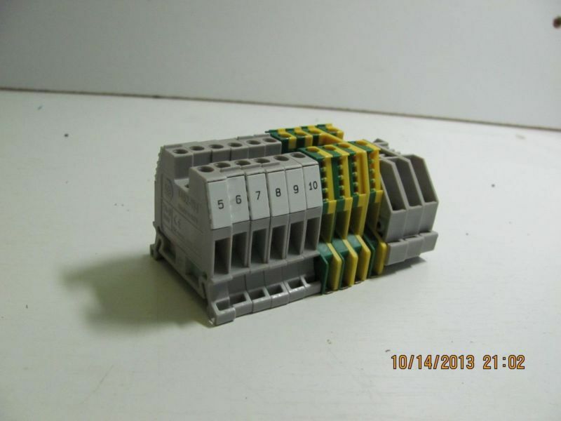 LOT OF 13 - ALLEN BRADLEY 1492-WG4,1492-EA35, 1492-W4 TERMINAL BLOCKS