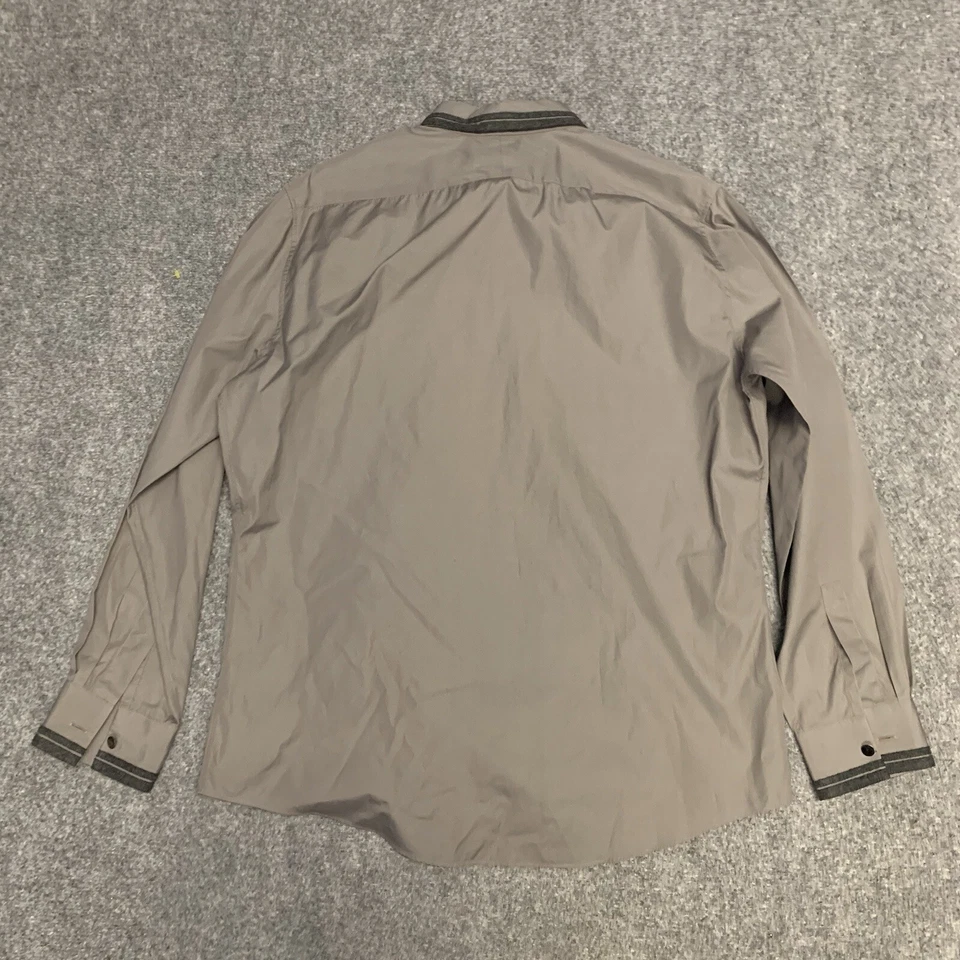 Camisa de vestir Hermes de lana con botones para hombre talla 43/17 manga larga guc Foto 2 de 4