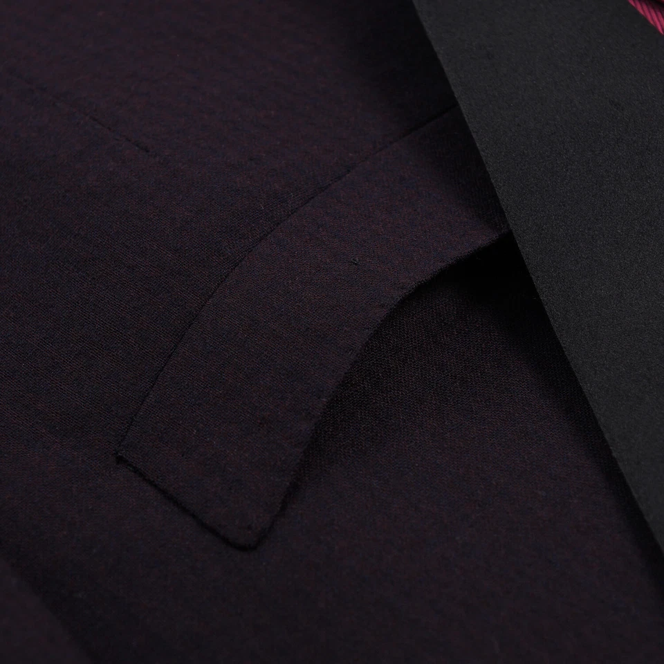 Blazer smoking Sartoria Partenopea slim fit lã borgonha jaqueta de jantar 40R Eu50 - Imagem 4 de 4