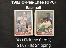 1982 O-Pee-Chee Baseball-YOUR CHOICE $1.09 Flat Ship UPDATED 7/29/24