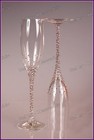 Personalize Swarovski Brilliant Wedding Wine Toast Glass Romantic Modern Elegant
