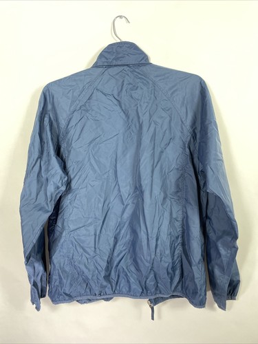 Chaqueta Pullover Rompevientos LL Bean Vintage Nylon Cremallera Completa Unisex Azul Talla M/L - Imagen 6 de 8