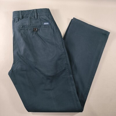 Bruhl Fine Trousers Stretch Plus Blue Khaki Pants Mens Size Actual 32x30