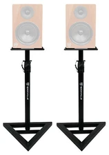 (2) Rockville Adjustable Studio Monitor Speaker Stands For Rockville DPM6C