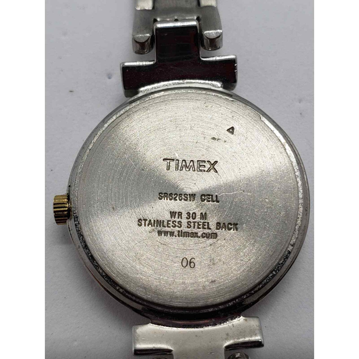 Women\'s Timex dress watch. Silver/white iridescent face. Two tone band Timex Women main image 4
