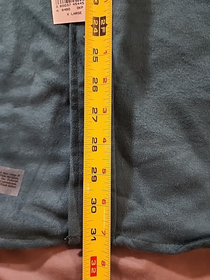 Woolrich Mens Size XL Hunter Green Chamois Heavy Cotton Shirt Made In