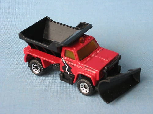 Matchbox Highway Truck Red and Black Plough Plow toy model car