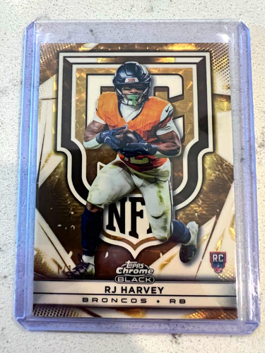 RJ Harvey Rookie Superfractor 1/1 2025 Topps Chrome Black Broncos