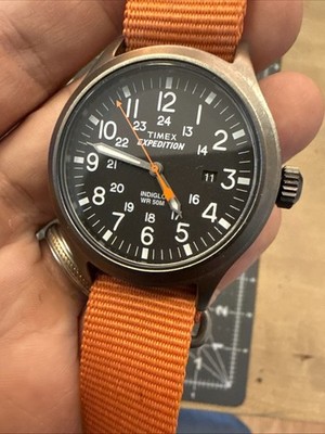 Timex Men's TW4B04600 Expedition Scout Orange Nylon Slip-Thru