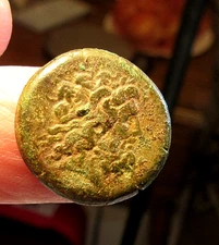 PTOLEMYIII EUERGETES(246-222BC) AEBRONZE HEAD ZEUS AMMON R.EAGLE L. THUNDERBOLT