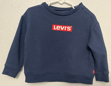 Levi's Boys Blue Cotton Pullover Sweatshirt Size 12 Long Sleeve