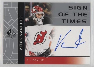 2022-23 SP Authentic 2002-03 Retro Sign of the Times Vitek Vanecek Auto 1q2